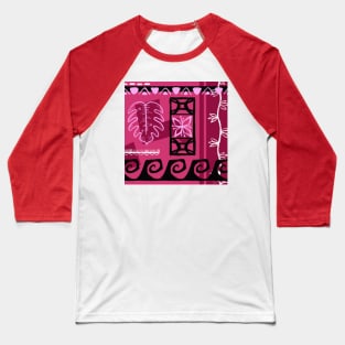 Pink Hawaiian Patterns Baseball T-Shirt